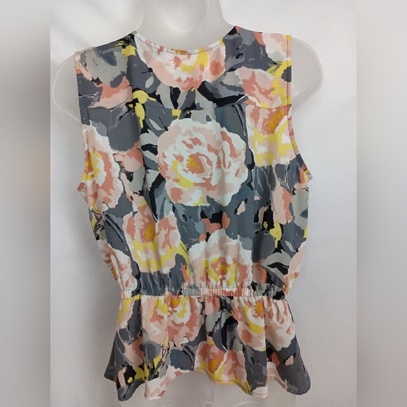 2/$30 LOFT Butterly Whimsigoth Floral Sleeveless Cottagecore Wrap Top (#819) - Picture 7 of 10